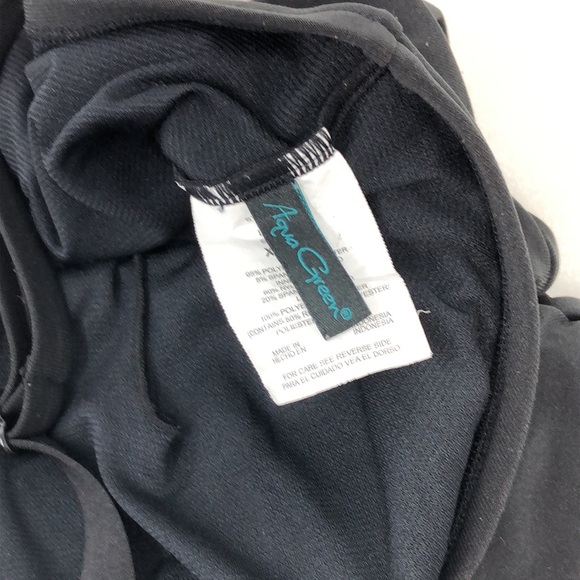 Aqua Green Swimsuit UPF 50 High Neck Swim Romper with Pockets One Piece Size XL - Picture 5 of 11